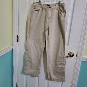 Basic Editions Retro Y2K Beige Wide Leg Cotton Baggy Jeans 6
